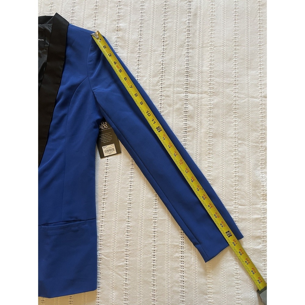 Rock & Republic Dazzling Blue Blazer With Black Lapel. Size XS. NWT. Career. - Picture 13 of 13